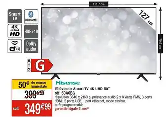 Cora x Carrefour Téléviseur smart tv 4k uhd 50 offre