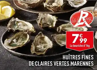 ALDI Huîtres fines de claires vertes marennes offre