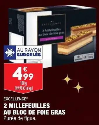 ALDI 2 millefeuilles au bloc de foie gras offre