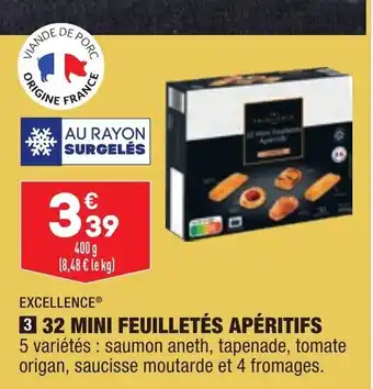ALDI 32 mini feuilletés apéritifs offre