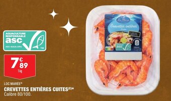 ALDI Crevettes entières cuites offre