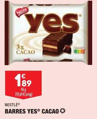 ALDI Barres yes cacao offre