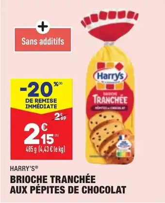 ALDI Brioche tranchée aux pépites de chocolat offre