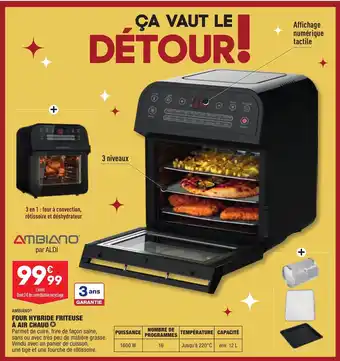 ALDI Four hybride friteuse à air chaud offre