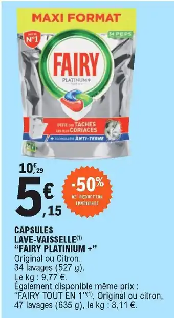 E.Leclerc Capsules lave-vaisselle offre