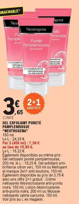 E.Leclerc Gel exfoliant Pureté pamplemousse offre