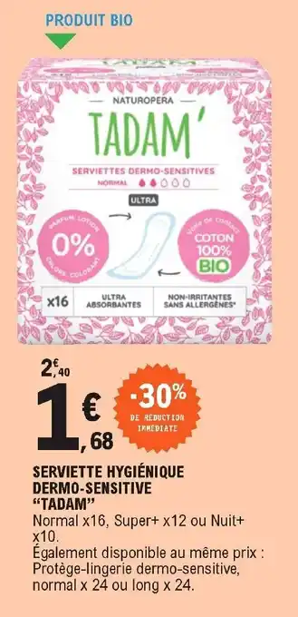 E.Leclerc Serviette hygienique dermo-Sensitive offre