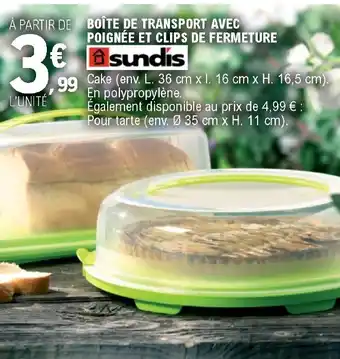 E.Leclerc Boîte De Transport Avec Poignée Et Clips De Fermeture offre