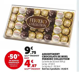 Super U Assortiment Chocolats De Noel Ferrero Collection offre