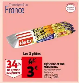 Auchan Trésor de grand mère herta offre