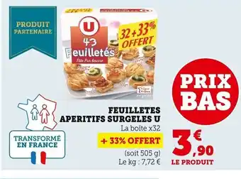 Super U Feuilletes Aperitifs Surgeles U offre