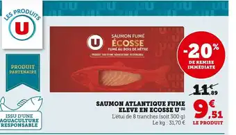 Super U Saumon Atlantique Fume Eleve En Ecosse U offre