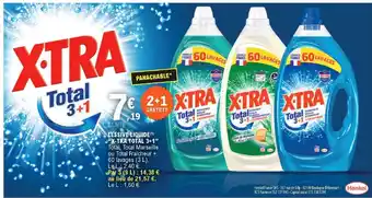 E.Leclerc Lessive Liquide X-Tra Total 3+1 offre