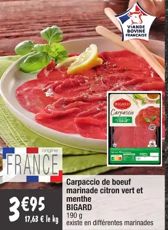 Migros Carpaccio De Boeuf Marinade Citron Vert Et Menthe offre