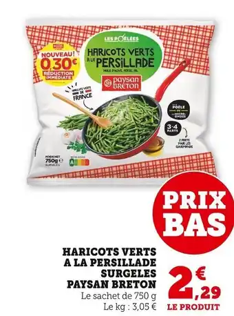 Haricots Verts a La Persillade Surgeles Paysan Breton