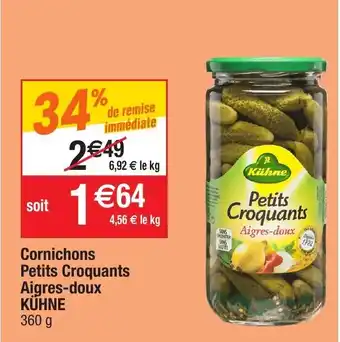 Migros Cornichons Petits Croquants Aigres-Doux offre