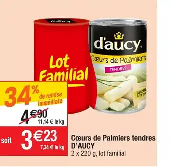 Migros Cœurs De Palmiers Tendres D'Aucy offre