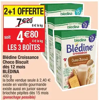 Migros Blédine Croissance Choco Biscuit Dès 12 Mois offre