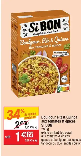 Migros Boulgour Riz & Quinoa Aux Tomates & Épices offre