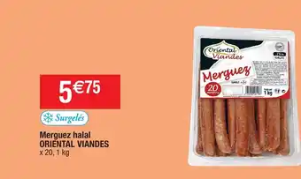 Merguez Halal Oriental Viandes
