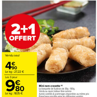 Carrefour Market Mini nem crevette offre
