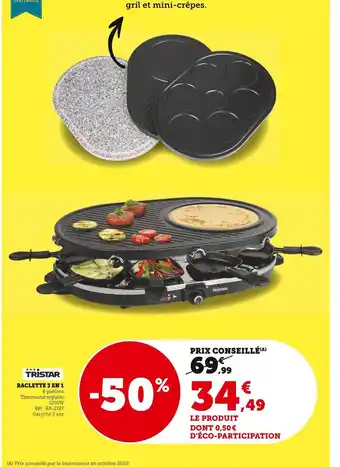 Super U Raclette 3 En 1 offre