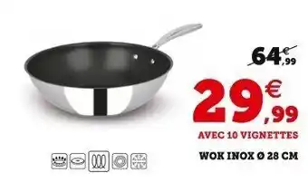 Super U Wok Inox 28cm offre