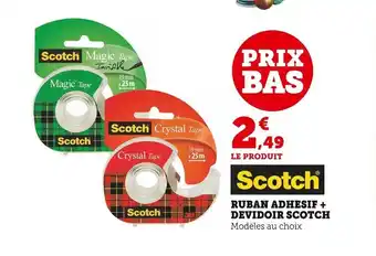Super U Scotch Adhesif Devidoir Scotch offre