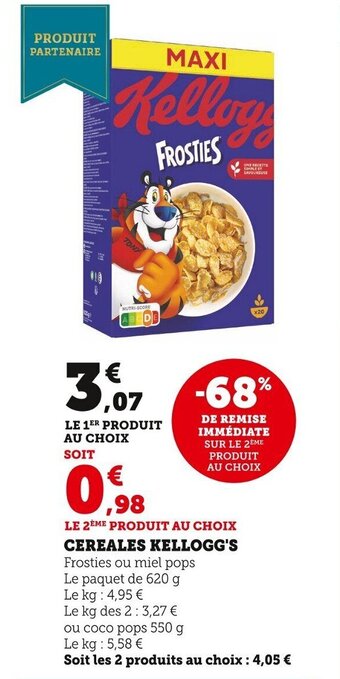 Super U Cereales Kellogg's offre