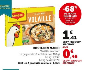 Super U Bouillon Maggi offre