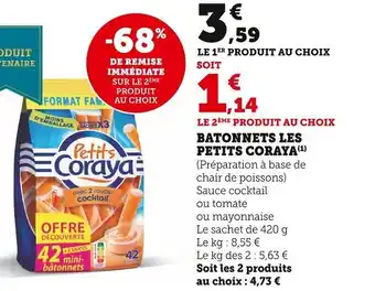Super U Batonnets les Petits Coraya offre