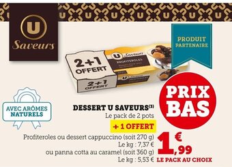 Super U Dessert U Saveurs offre