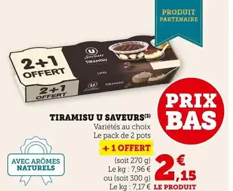 Super U Tiramisu U Saveurs offre