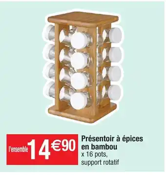 Migros Présentoir à Épices En Bambou offre