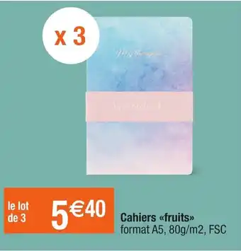 Migros Cahiers Fruits offre