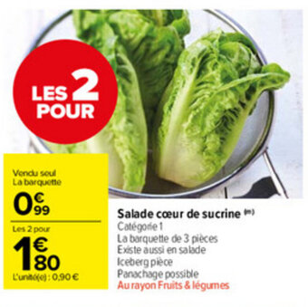 Carrefour Market Salade Cœur de sucrine offre