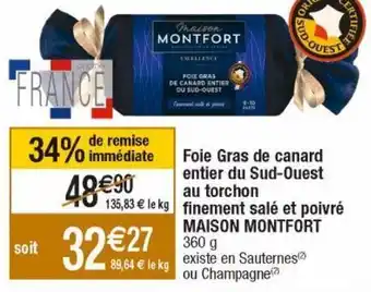 Cora x Carrefour Foie gras de canard offre