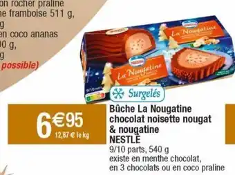 Cora x Carrefour Bûche de noël nestlé offre