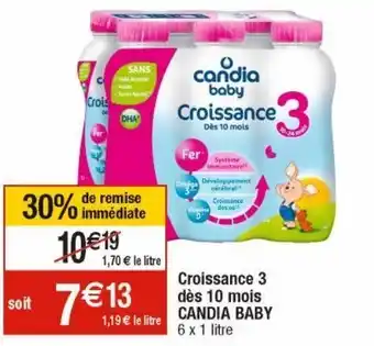 Cora x Carrefour Lait de croissance candia offre