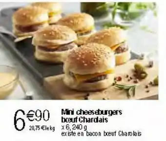 Migros Mini cheeseburgers boeuf chardais offre