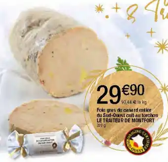 Migros Foie gras de canard entier de sud-ouest cuit au torchon le traiteur de monfort offre