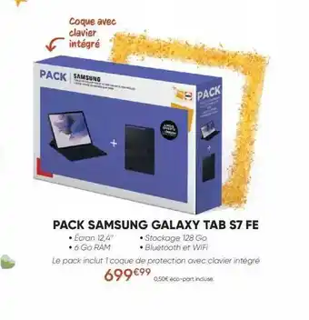 Fnac Pack samsung galaxy tab s7 fe offre