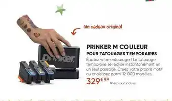 Prinker m couleur pour tatouages temporaires