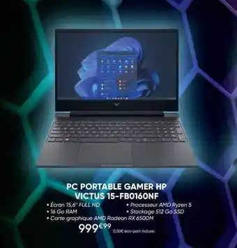 Fnac Pc portable gamer hp victus 15-fb0160nf offre