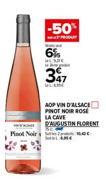 Carrefour Market Aop Vin D'alsace Pinot Noir Rosé La Cave D'augustin Florent offre