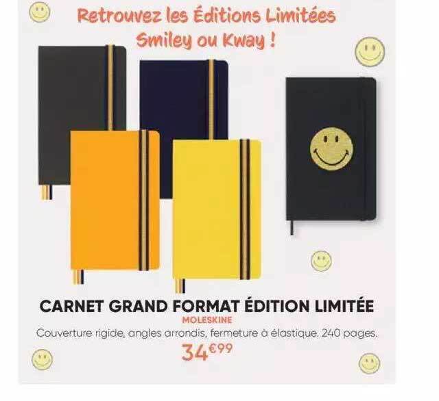 Promo grand format édition limitée moleskine chez Fnac