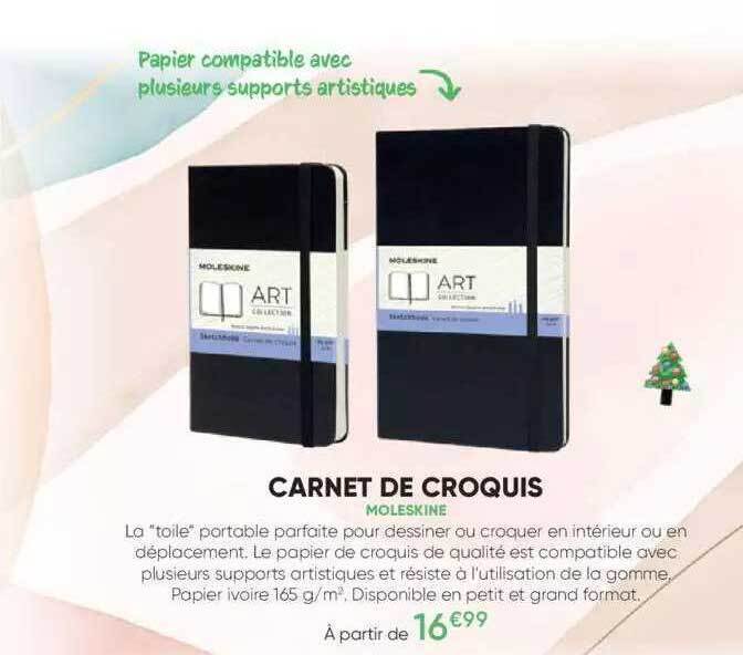 Promo de croquis moleskine chez Fnac