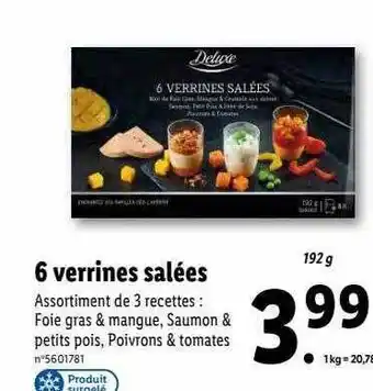 6 verrines salées deluxe