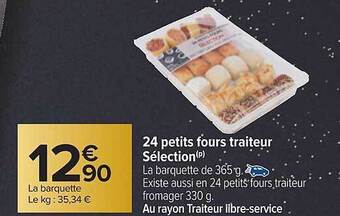 Carrefour 24 petits fours traiteur sélection offre