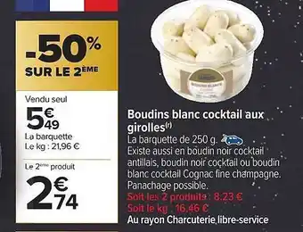 Boudins blanc cocktail aux girolles